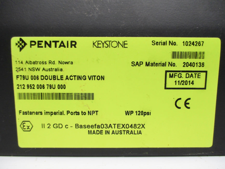 PENTAIT F79U-006 120PSI UNMP