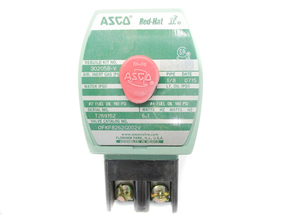 ASCO OFKF8262G002V 120V 140-190PSI 1/8" NSMP