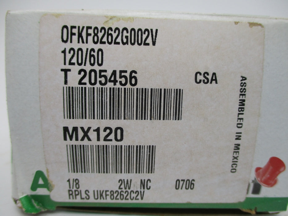 ASCO OFKF8262G002V 120V 140-190PSI 1/8" NSMP