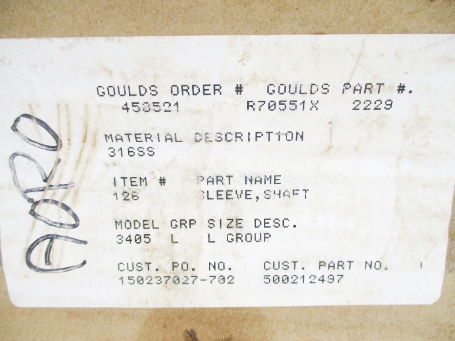 GOULDS R70551X-2229 NSMP