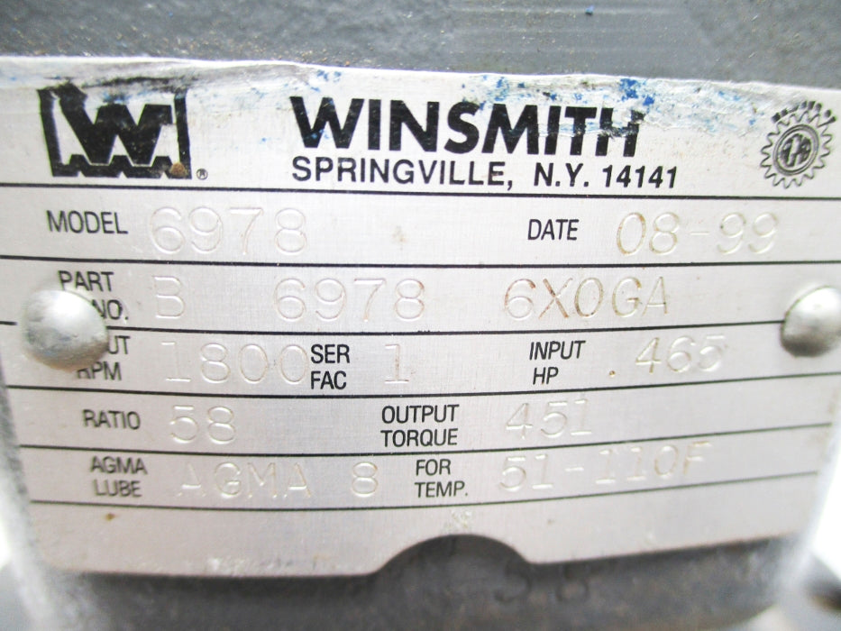WINSMITH 6978 B-6978-6X0GA UNMP