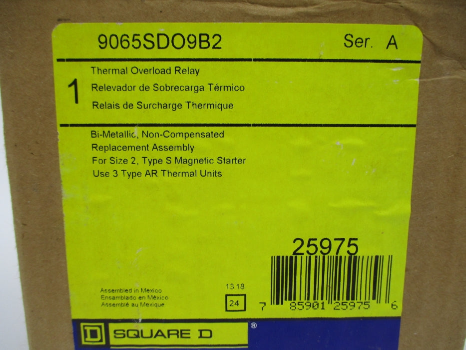 SQUARE D 9065SDO9B2 SER. A 120-600VAC NSMP
