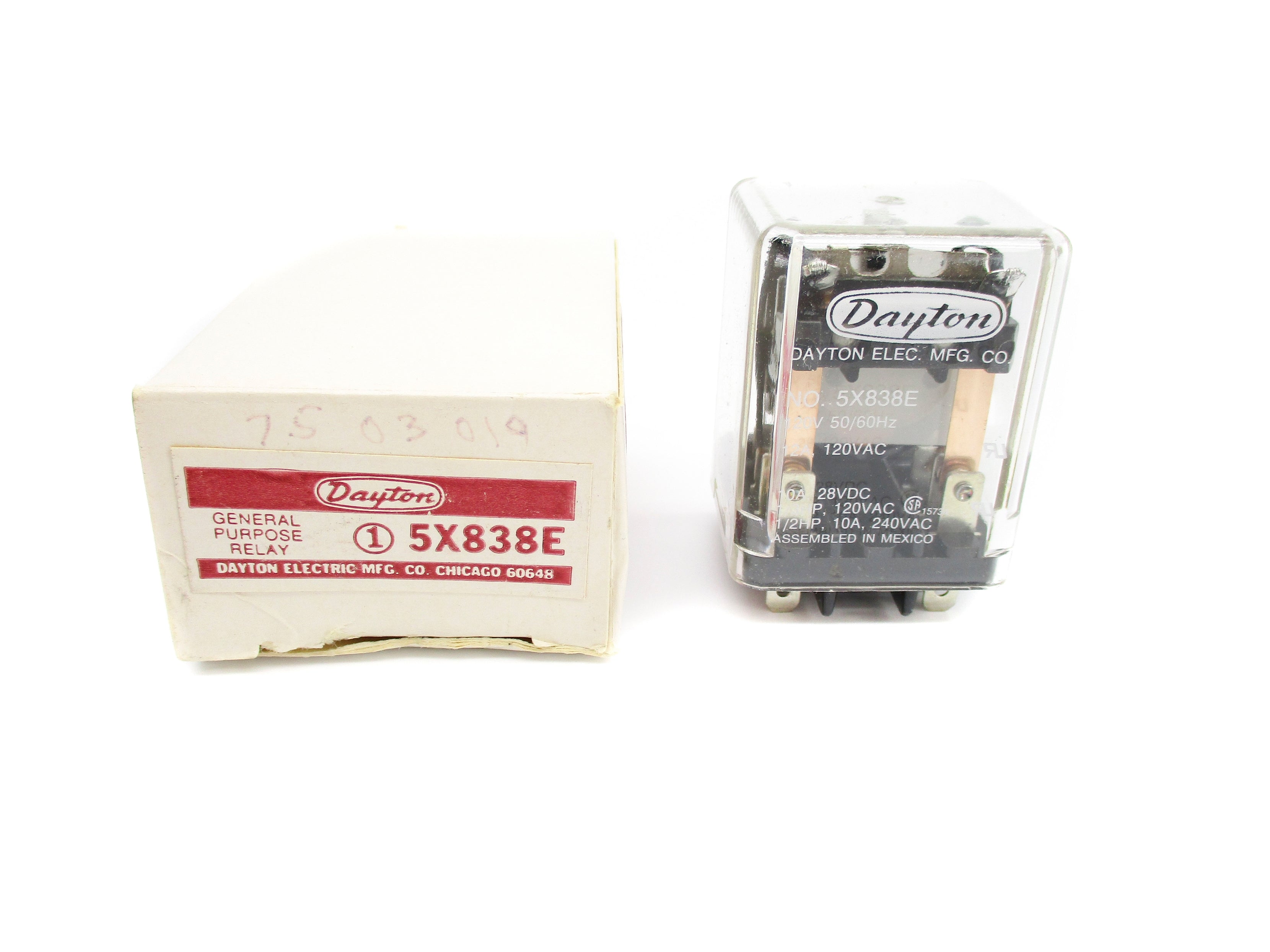 DAYTON 5X835E 120VAC 12A NSMP