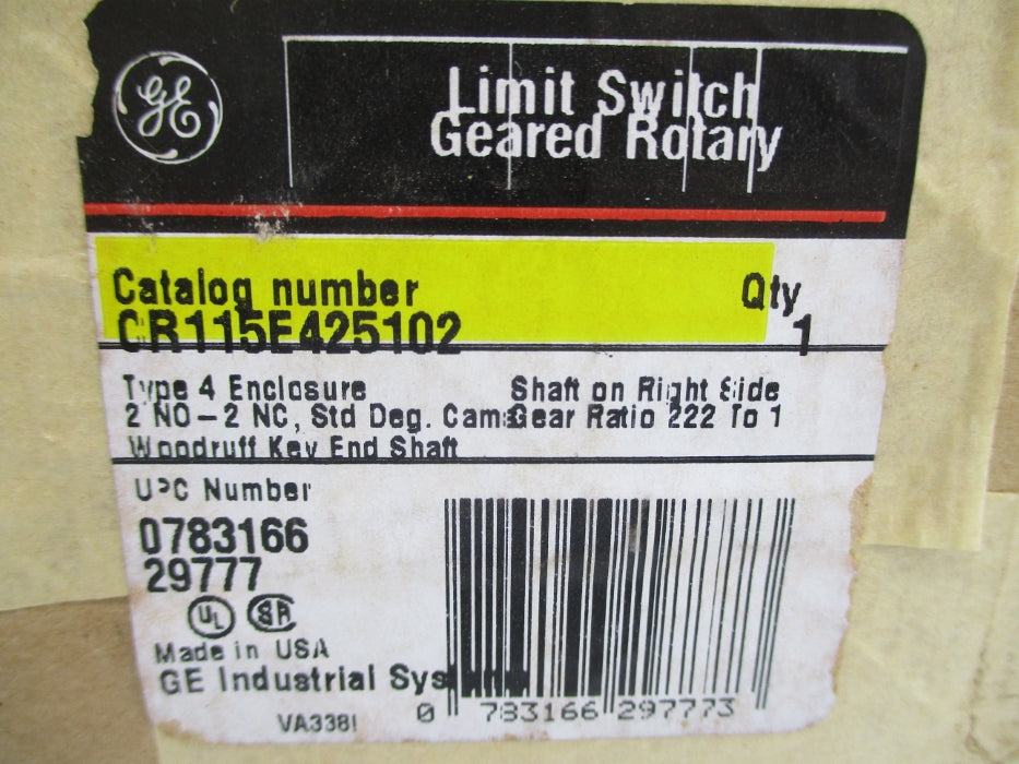 GENERAL ELECTRIC CR115E425102 NSFS