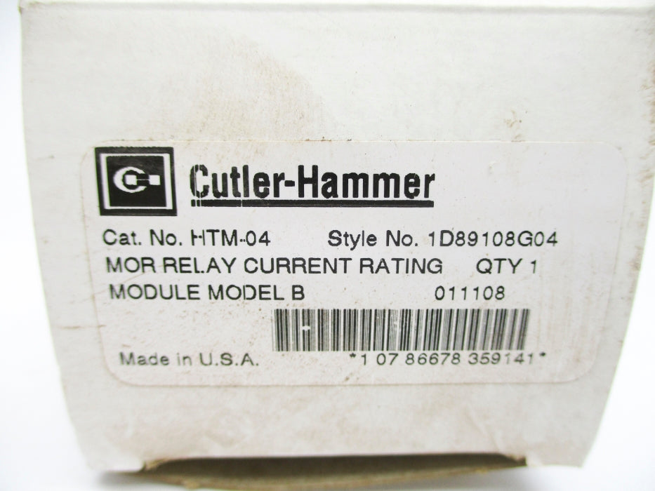 CUTLER HAMMER HTM-04 1D89108G04 NSMP