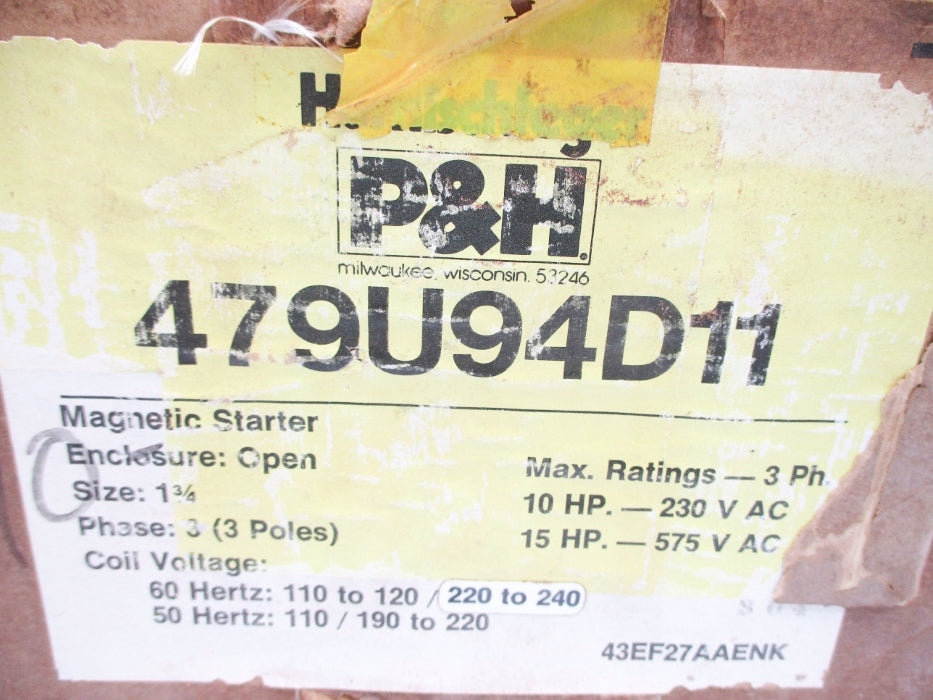 HARNISCHFEGER 479U94D11 NSMP
