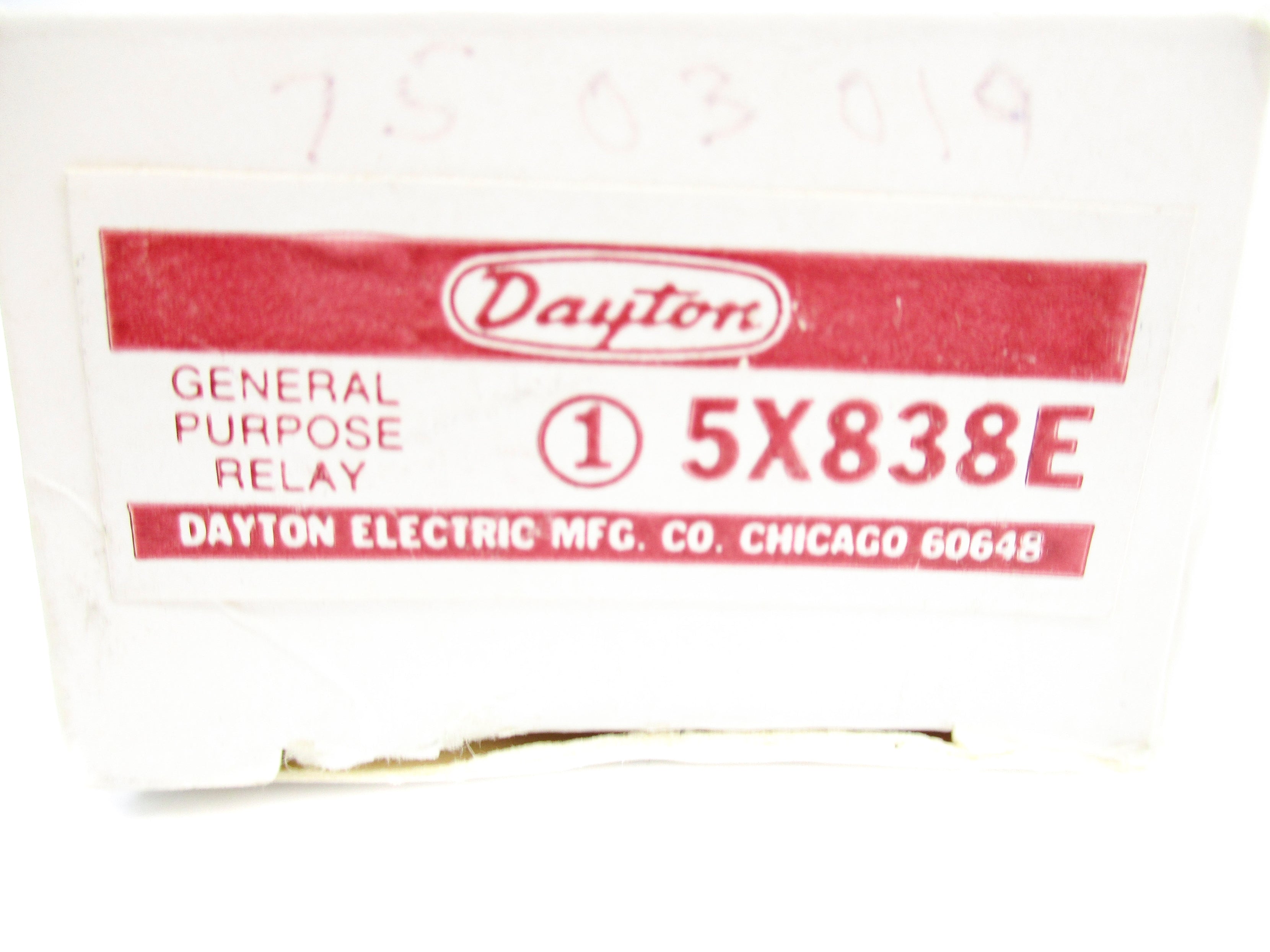 DAYTON 5X835E 120VAC 12A NSMP
