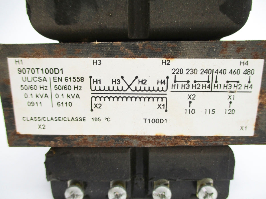 SQUARE D 9070T100D1 0.1KVA (AS PICTURED1) NSNP