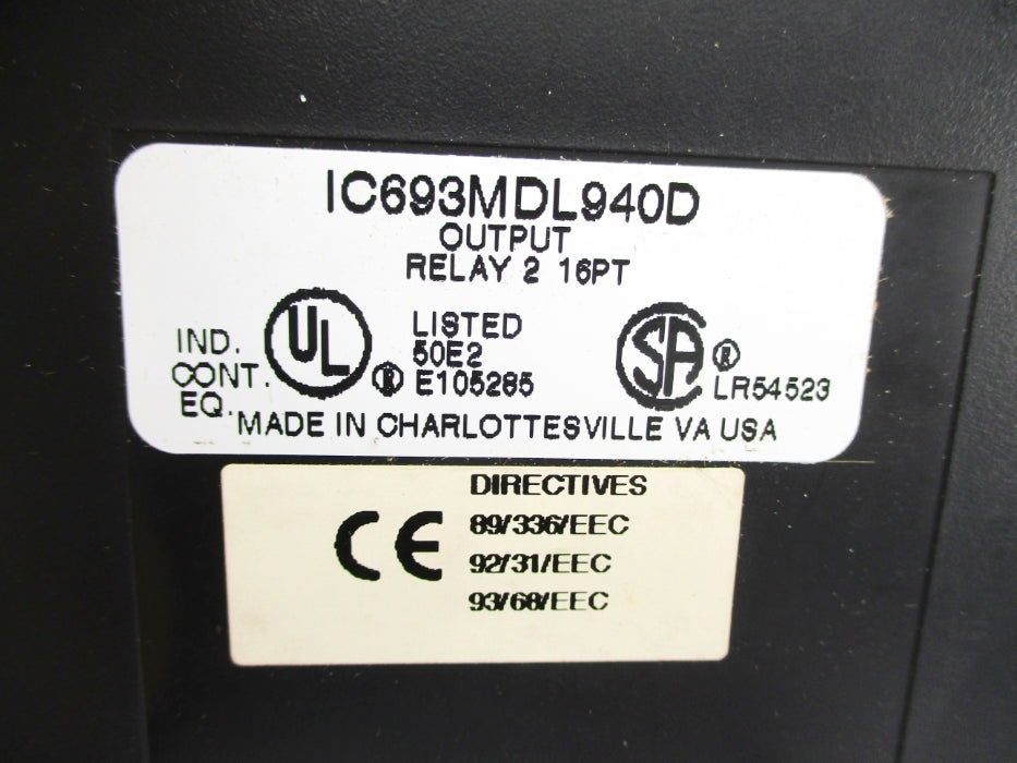 GE FANUC IC693MDL940D NSNP