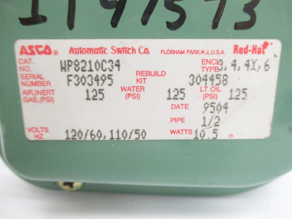 ASCO WP8210C34 125PSI 110/120V NSNP
