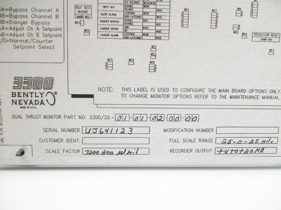 BENTLY NEVADA 3300/20-01-01-02-00-00 NSNP