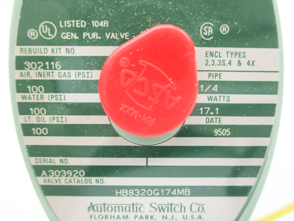 ASCO HB8320G174MB 100PSI 110/120V NSNP
