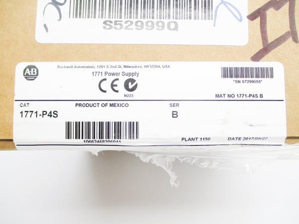 ALLEN BRADLEY 1771-P4S SER. B DATE: 2007 NSFS