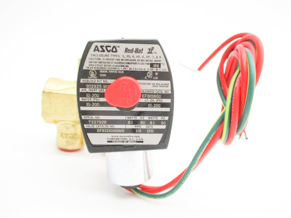 ASCO EF8321G001MS 120V 10-200PSI 1/4" NSMP