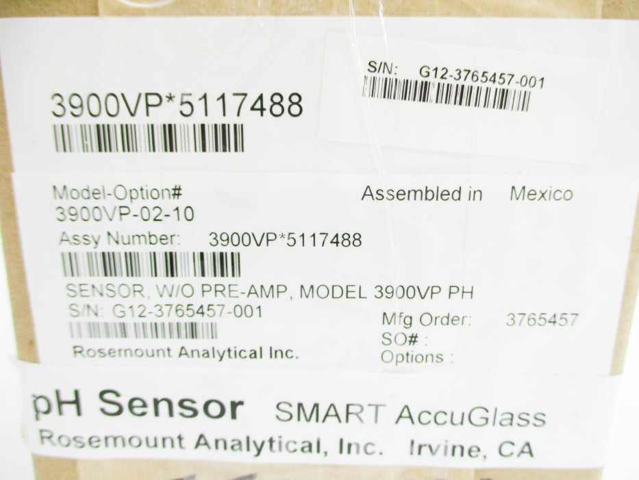ROSEMOUNT 3900VP-02-10 NSMP