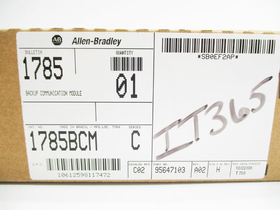 ALLEN BRADLEY 1785-BCM SER. C F/W H DATE: 2009 NSFS