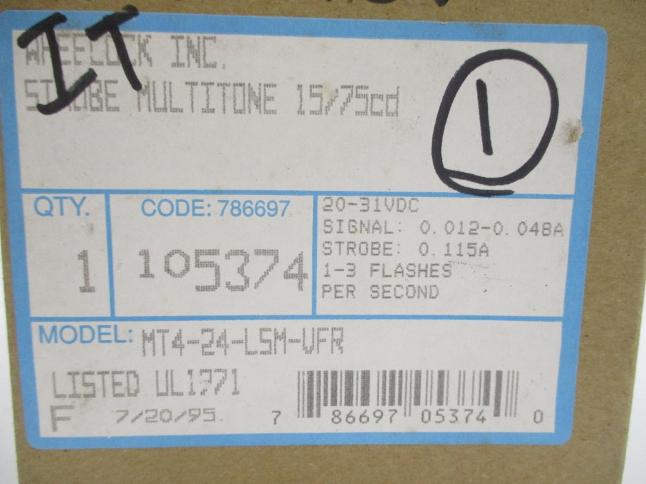 WHEELOCK MT4-24-LSM-VFR NSMP