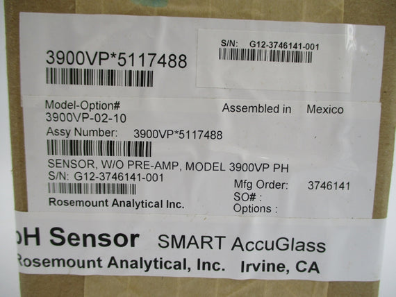 ROSEMOUNT 3900VP-02-10 3900VP*5117488 NSFS