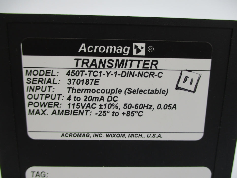 ACROMAG 450T-TC1-Y-1-DIN-NCR-C NSNP