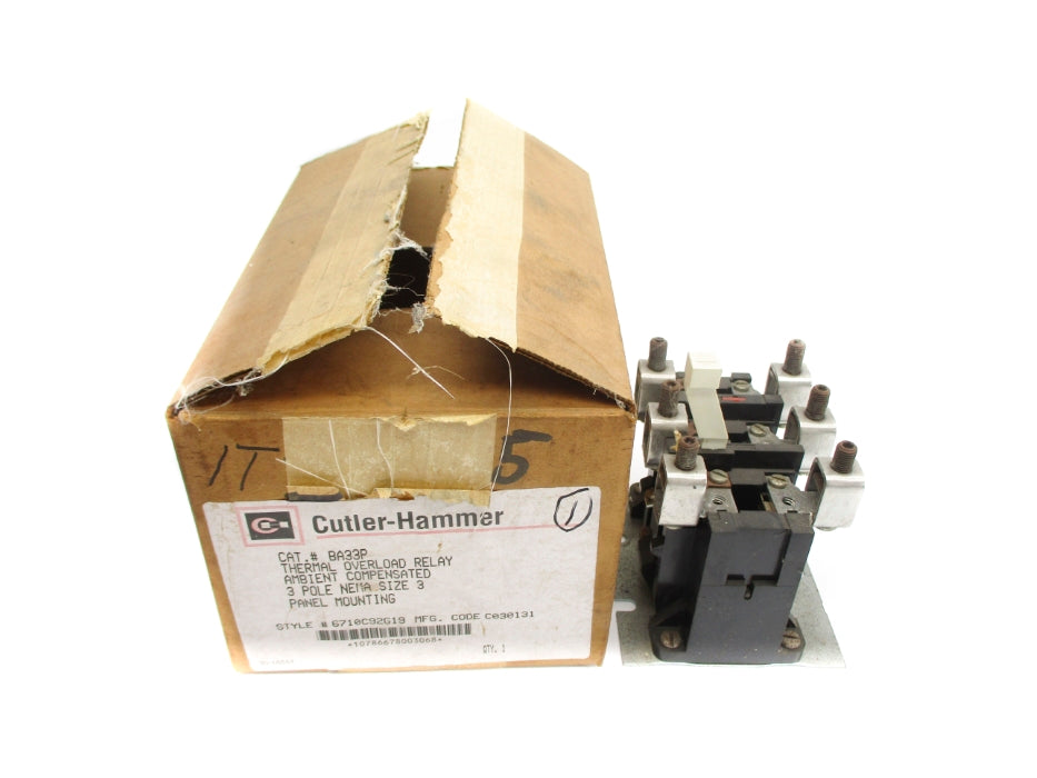 CUTLER HAMMER BA33P 6710C92G19 NSMP
