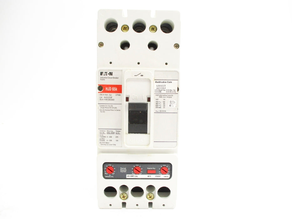 EATON HJD3225 SER. C 225A 600VAC NSMP