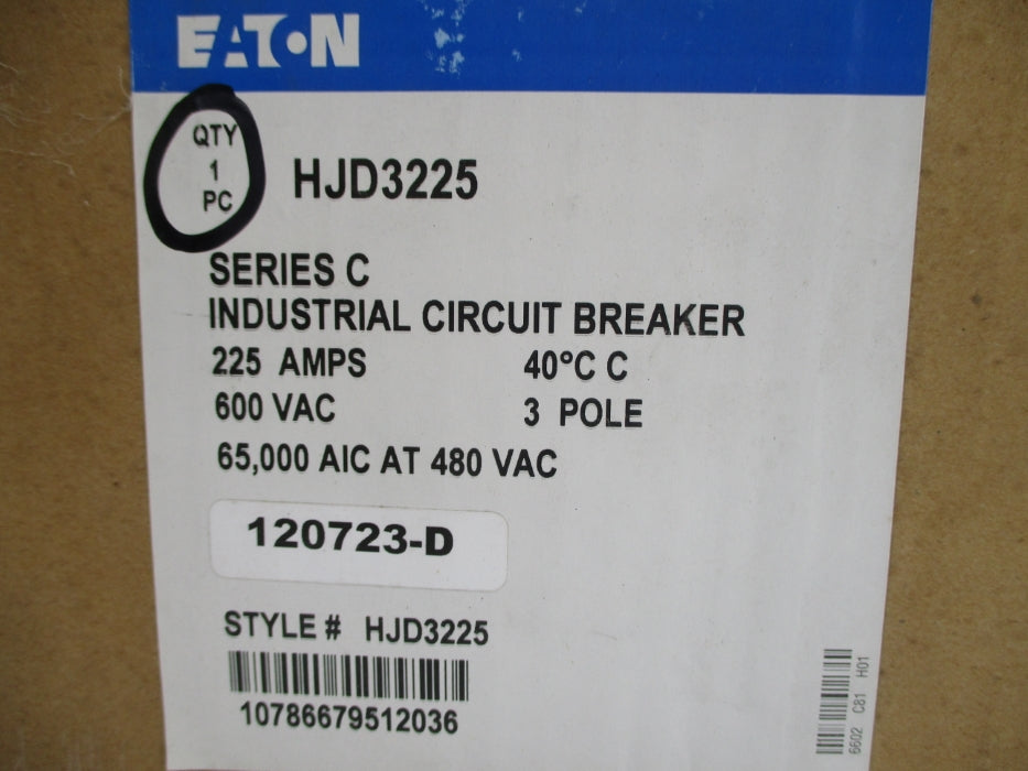 EATON HJD3225 SER. C 225A 600VAC NSMP