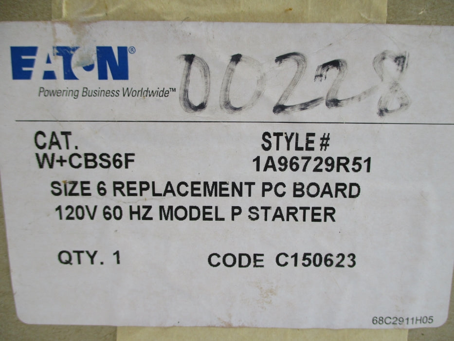 EATON W+CBS6F 1A96729R51 NSFS
