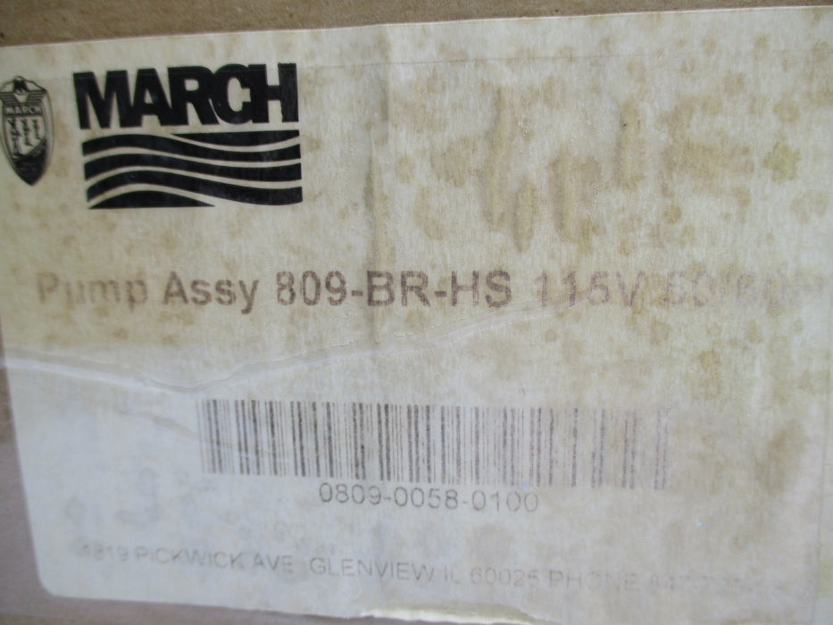 MARCH 809-BR-HS 150PSI NSMP