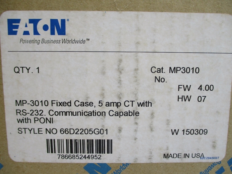 EATON MP3010 66D2205G01 NSMP