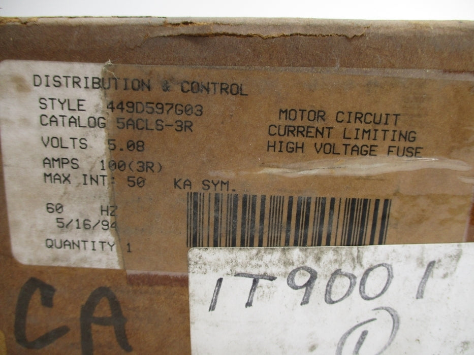 WESTINGHOUSE 5ACLS-3R 100A 5.08KV NSMP