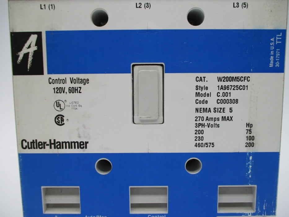CUTLER HAMMER W200M5CFC 1A96725C01 (AS PICTURED1) NSNP