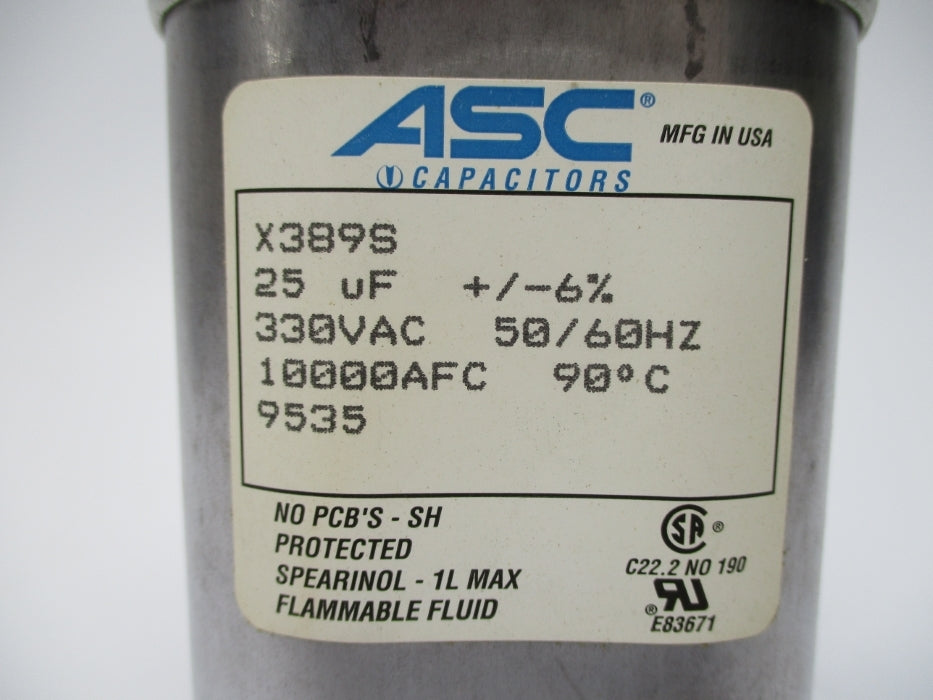ASC X389S 25uF NSNP