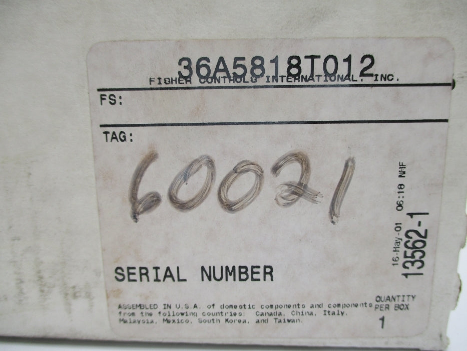FISHER CONTROLS 36A5818T012 3-15PSIG NSMP