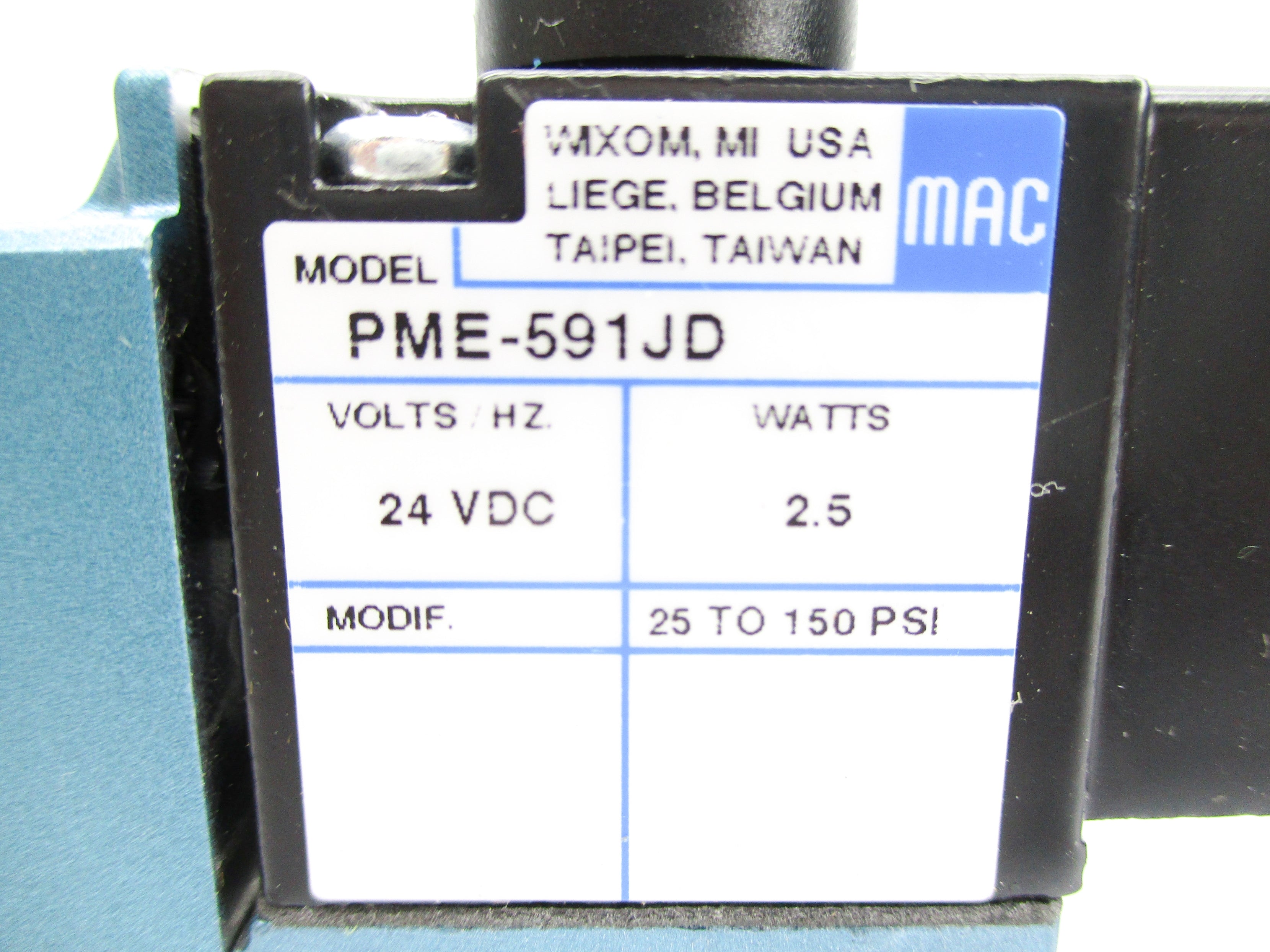 MAC 811C-PM-591JD-172 150PSI 24VDC NSNP
