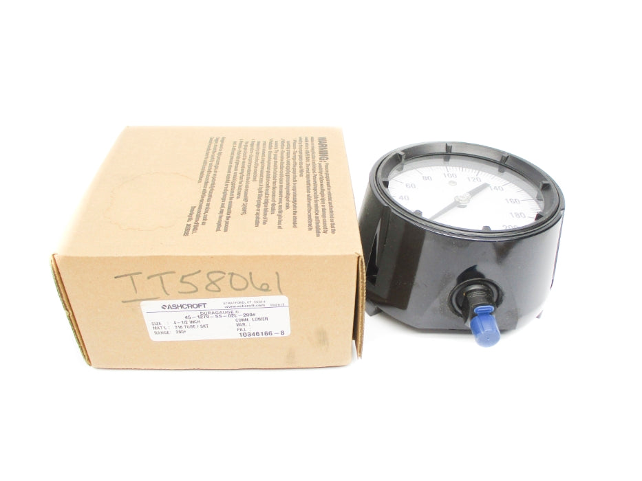 ASHCROFT 45-1279-SS-02L-200# 0-200PSI 4-1/2" NSMP