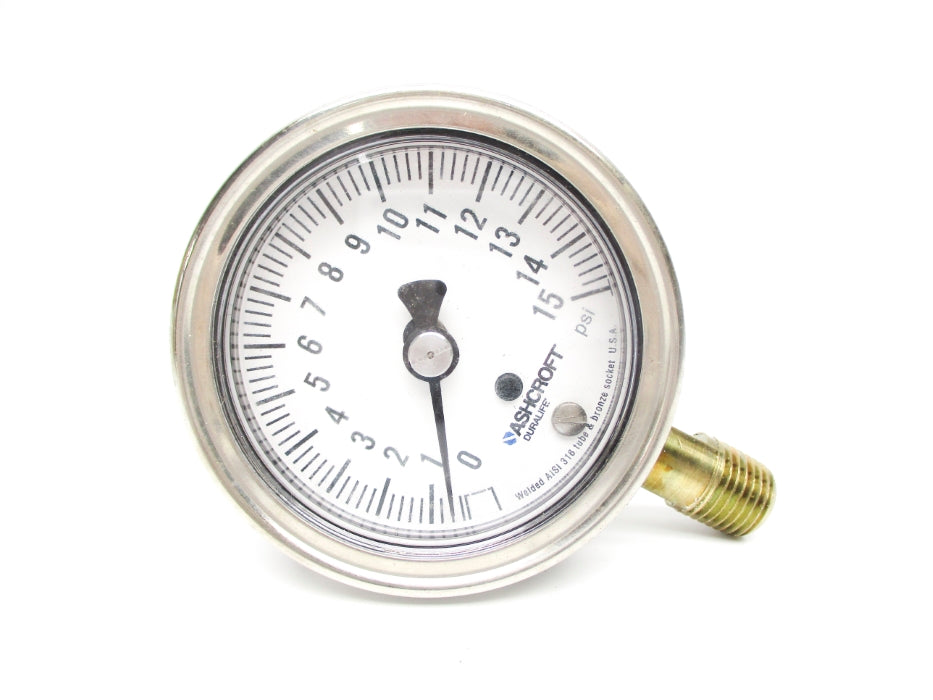 ASHCROFT 25-1009-AW-02L-15#-XLJ 0-15PSI NSMP