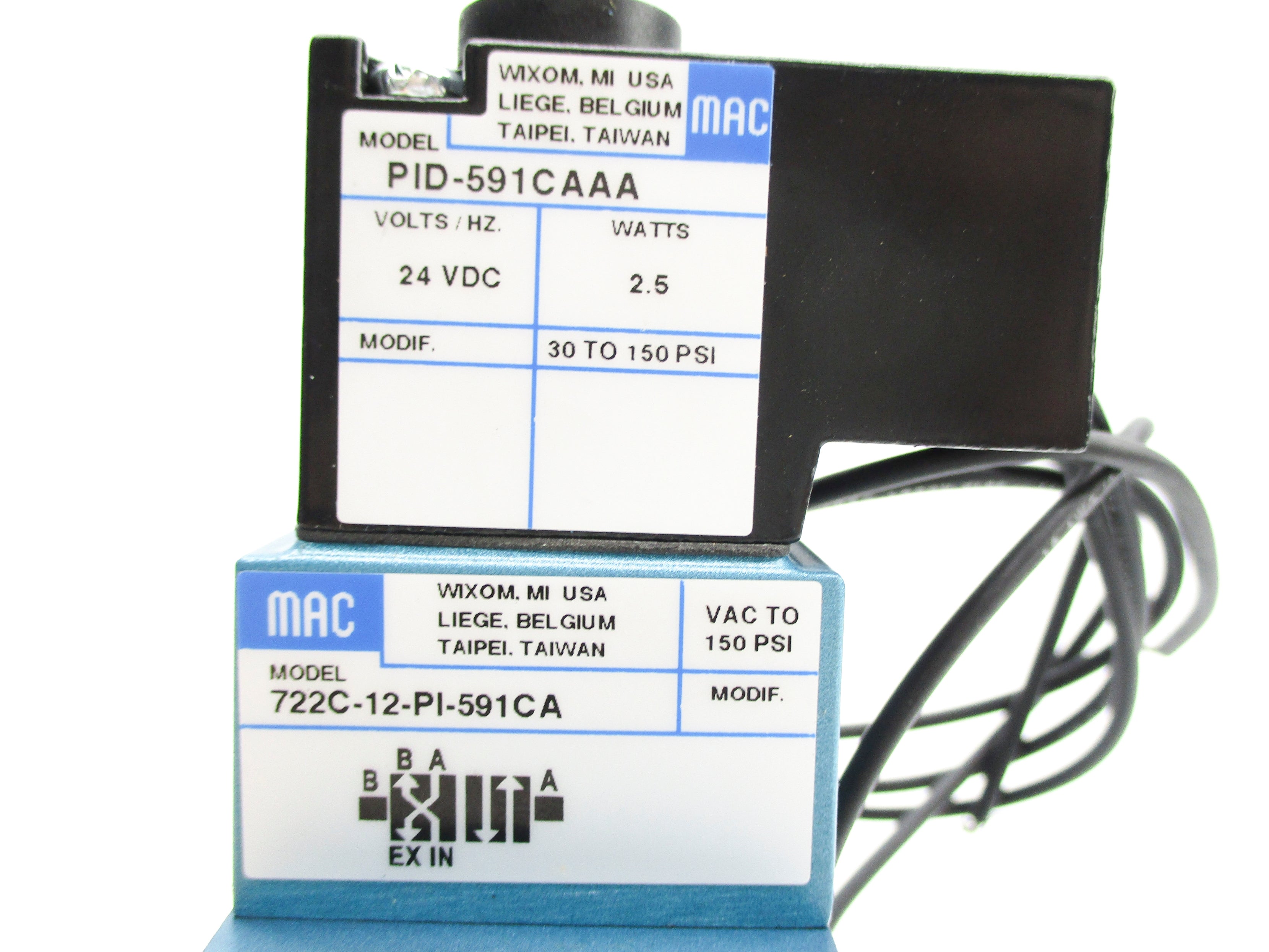 MAC 722C-12-PI-591CA 150PSI 24VDC NSNP