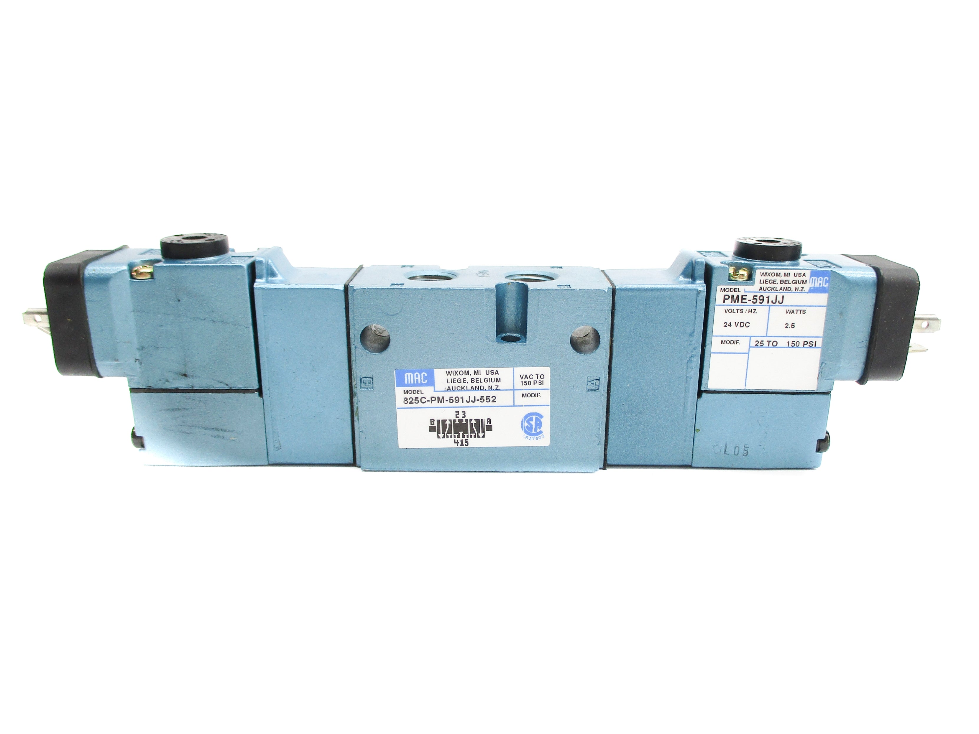 MAC 825C-PM-591JJ-552 150PSI 24VDC NSNP