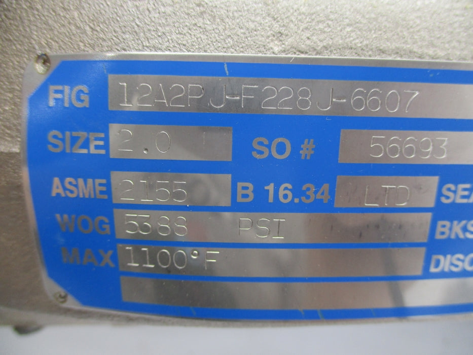 CONVAL 12A2PJ-F228J-6607 5388PSI 1100F UNMP