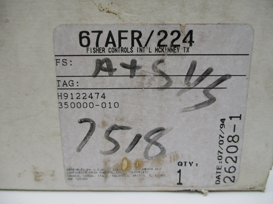 FISHER CONTROLS 67AFR/224 0-35PSI NSMP