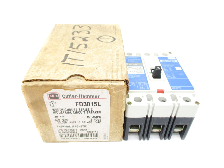 CUTLER HAMMER FD3015L SER. C 6639C94G84 15A 600VAC NSMP