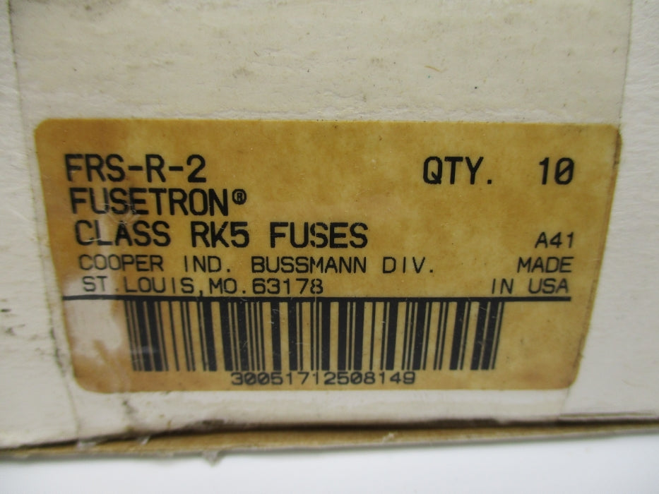 BUSSMANN FRS-R-2 2A 600VAC (PKG OF 10) NSMP
