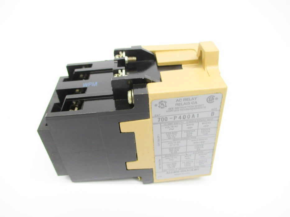 ALLEN BRADLEY 700-P400A1 SER. B 110/115-120V (BK/YL) NSMP
