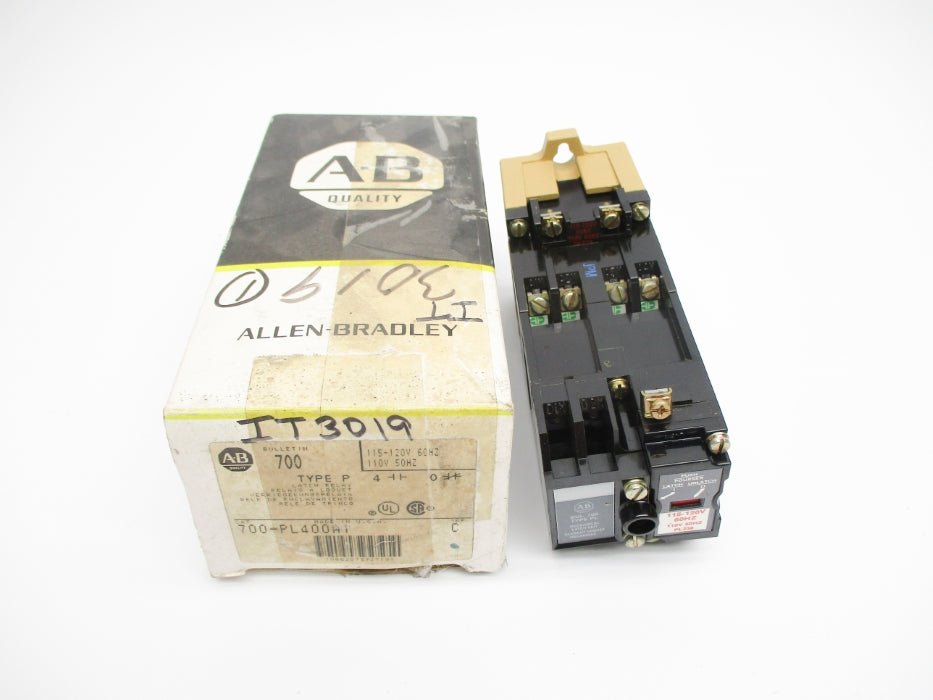ALLEN BRADLEY 700-PL400A1 SER. C 110/115-120V (BK/YL) NSMP