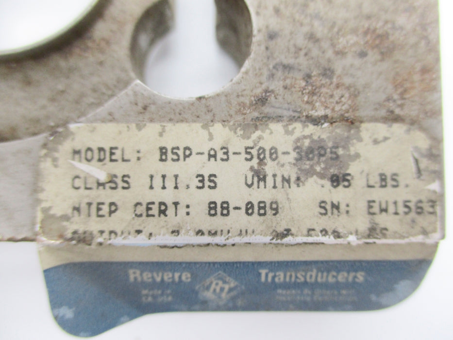 REVERE TRANSDUCERS BSP-A3-500-30P5 UNMP