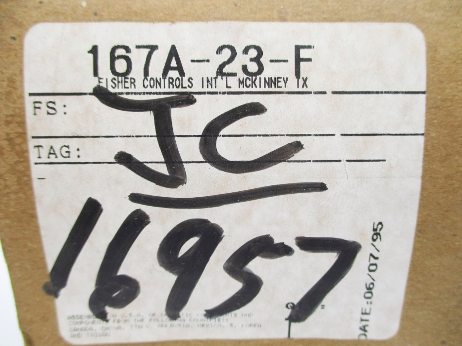 FISHER CONTROLS 167A-23-F 30-100PSI NSMP