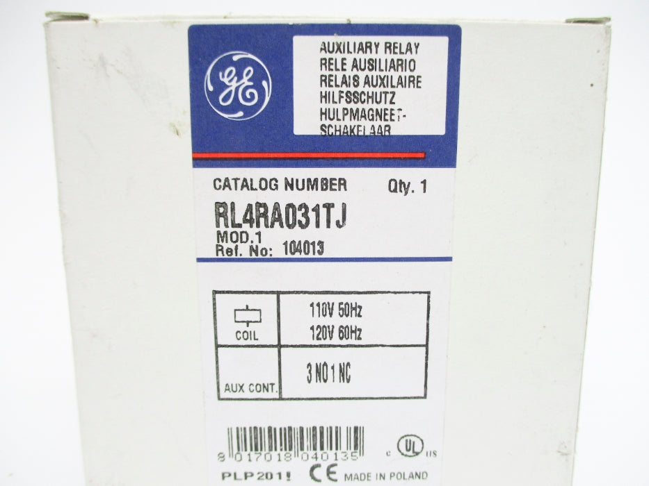 GENERAL ELECTRIC RL4RA031TJ 110/120V NSMP