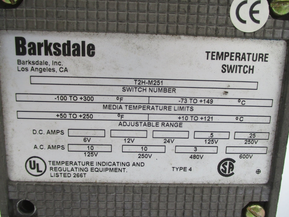 BARKSDALE T2H-M251 50-250F NSNP
