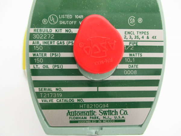 ASCO HT8210G94 110/120V 150PSI 1/2" NSNP