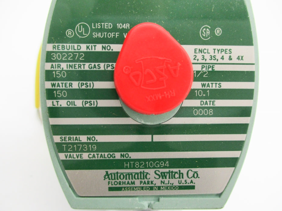 ASCO HT8210G94 110/120V 150PSI 1/2" NSNP